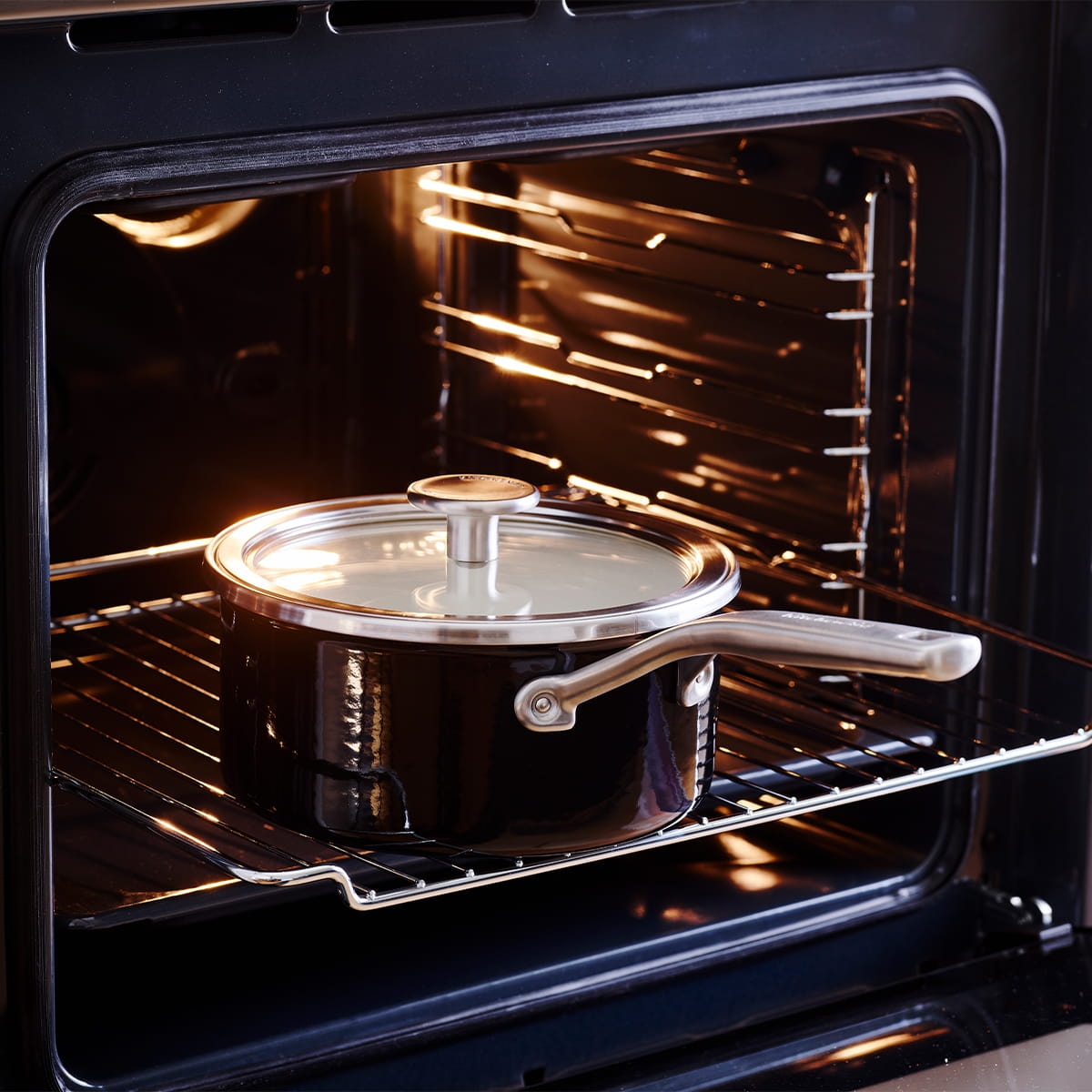 Rondel emaliowany 2,4L - czarny / KitchenAid CC003288-001 - do użytku w piekarniku