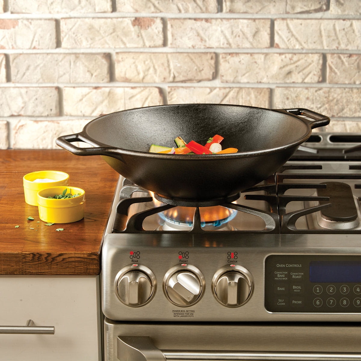 Wok żeliwny 35 cm / Lodge P14W3