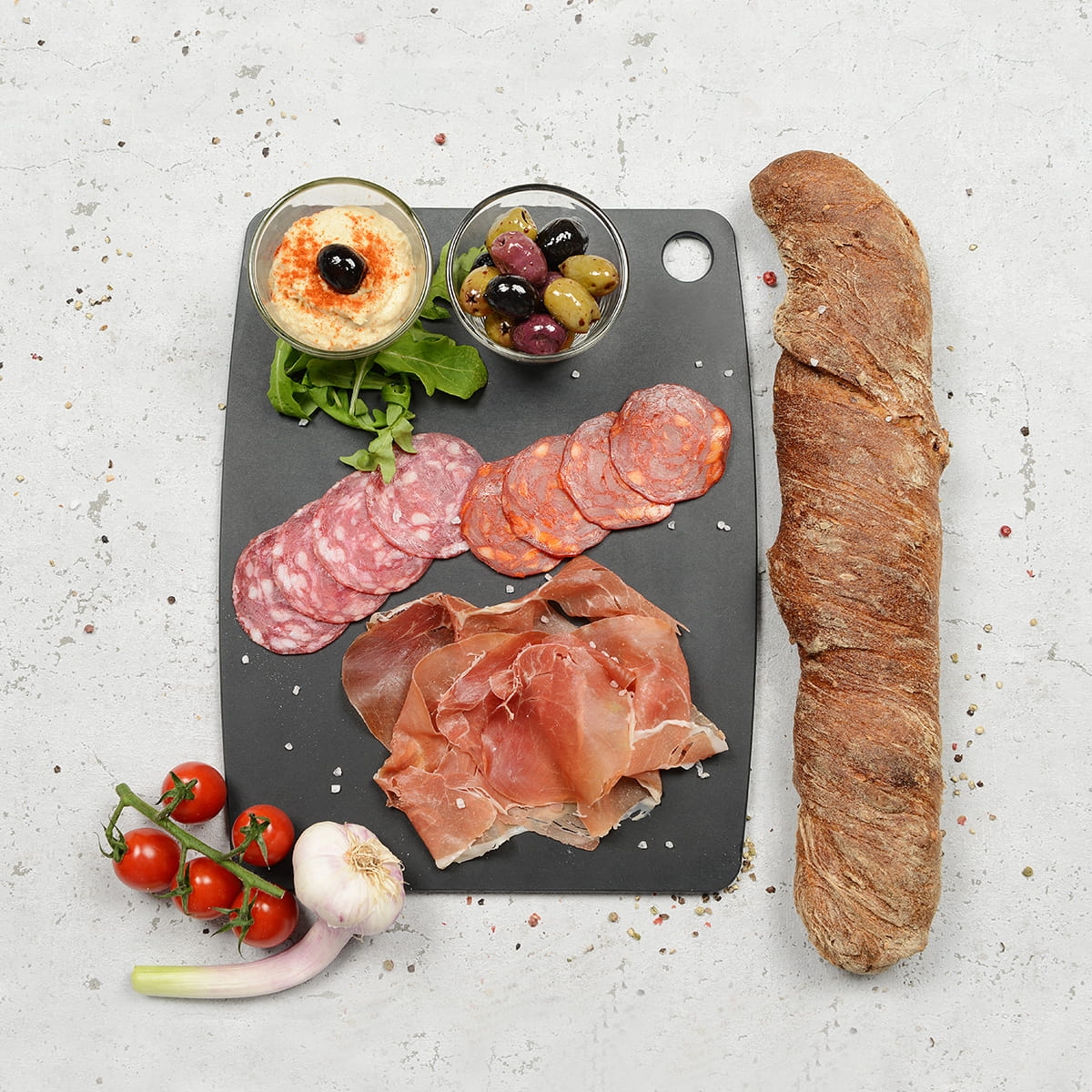 Deska do krojenia czarna z kompozytu papierowego 30 x 23,5 cm GOURMET KITCHEN Jade JD55-0003