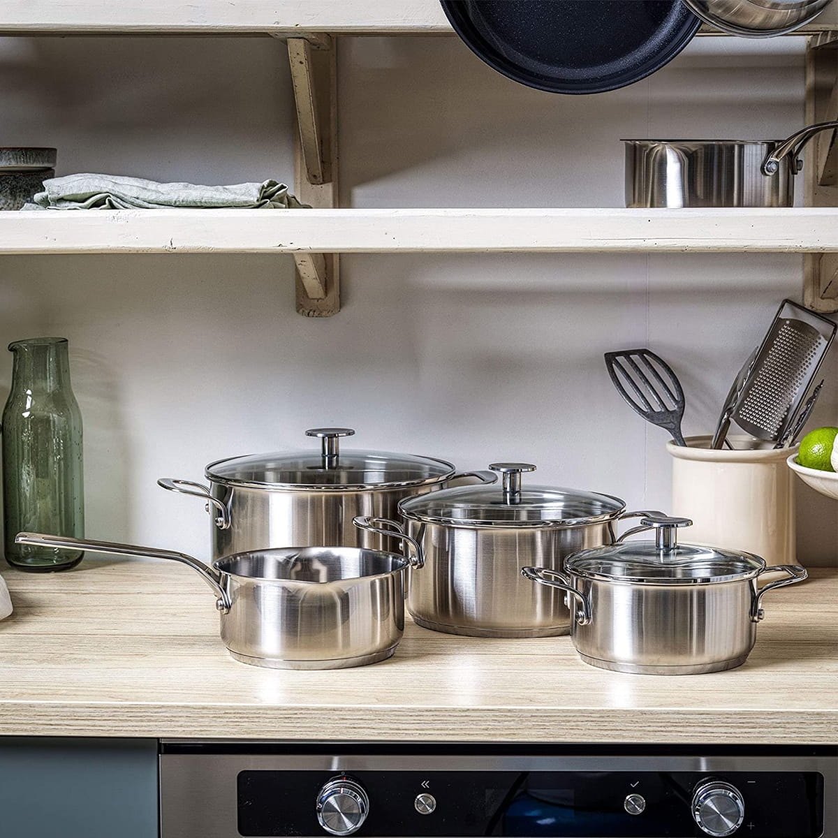 7 elementowy komplet garnków ze stali nierdzewnej marki KitchenAid CC003575-001