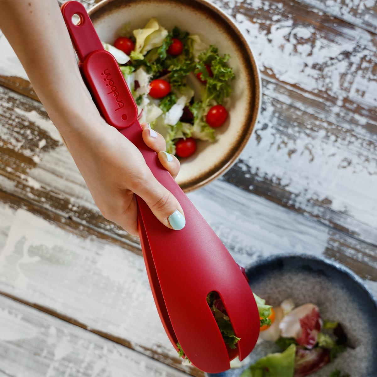 sztućce do serwowania sałaty kolorowe Trebonn