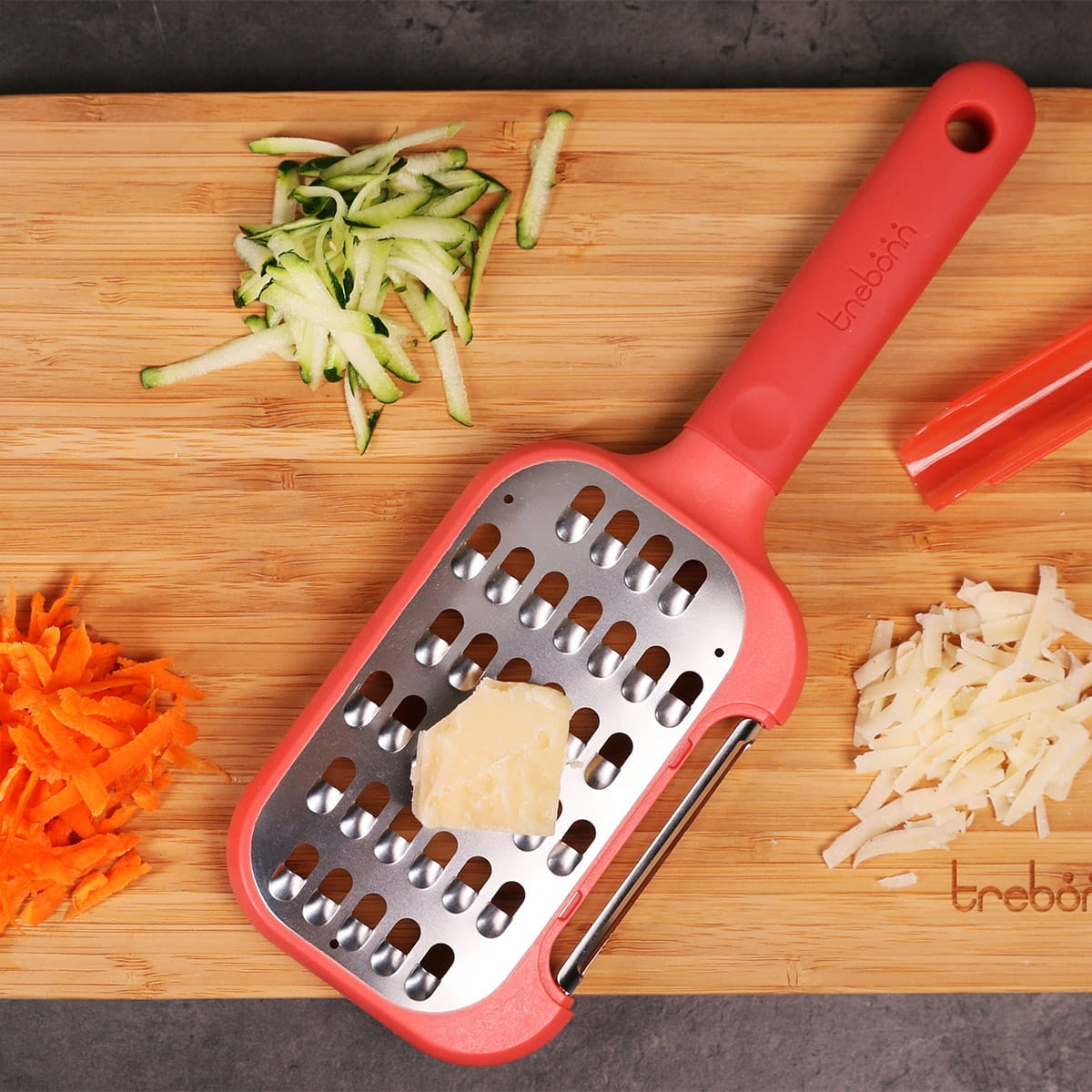 Tarka do warzyw duże oczka z wbudowaną obieraczką Peel + Grate Trebonn