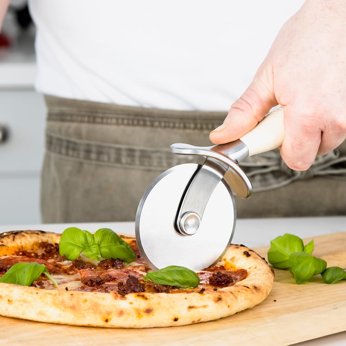 KitchenAid radełko do krojenia pizzy CORELINE Almond Cream KAG113OHACE