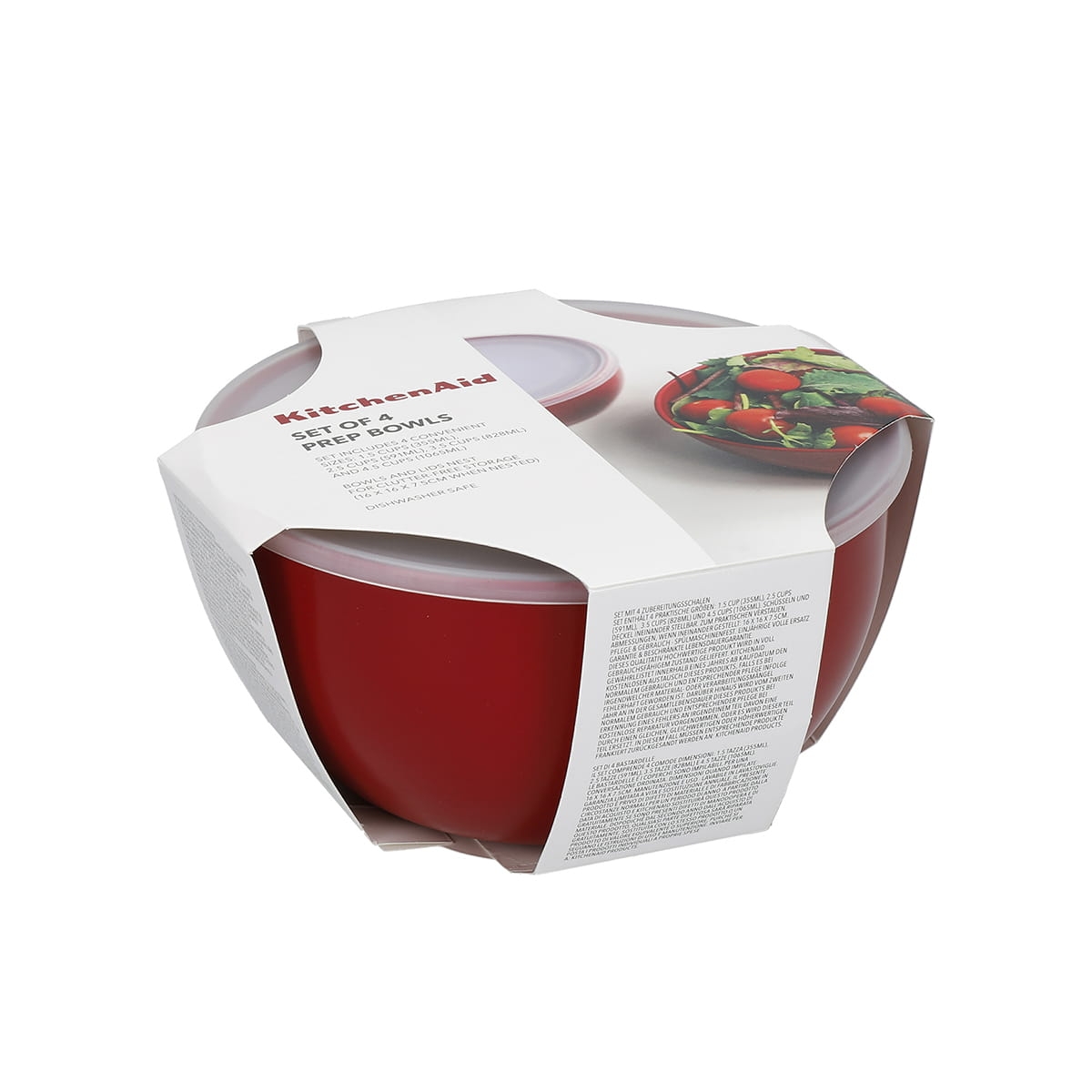 KitchenAid miski pojemniki z pokrywkami Empire Red - opakowanie KQG176OSERE 5057982067236