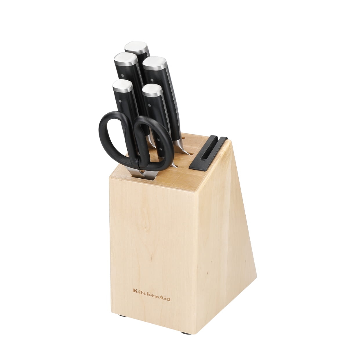 KitchenAid blok z 5 nożami, nożyczkami i ostrzałką KO6PSTSNOBG ean: 5057982075156