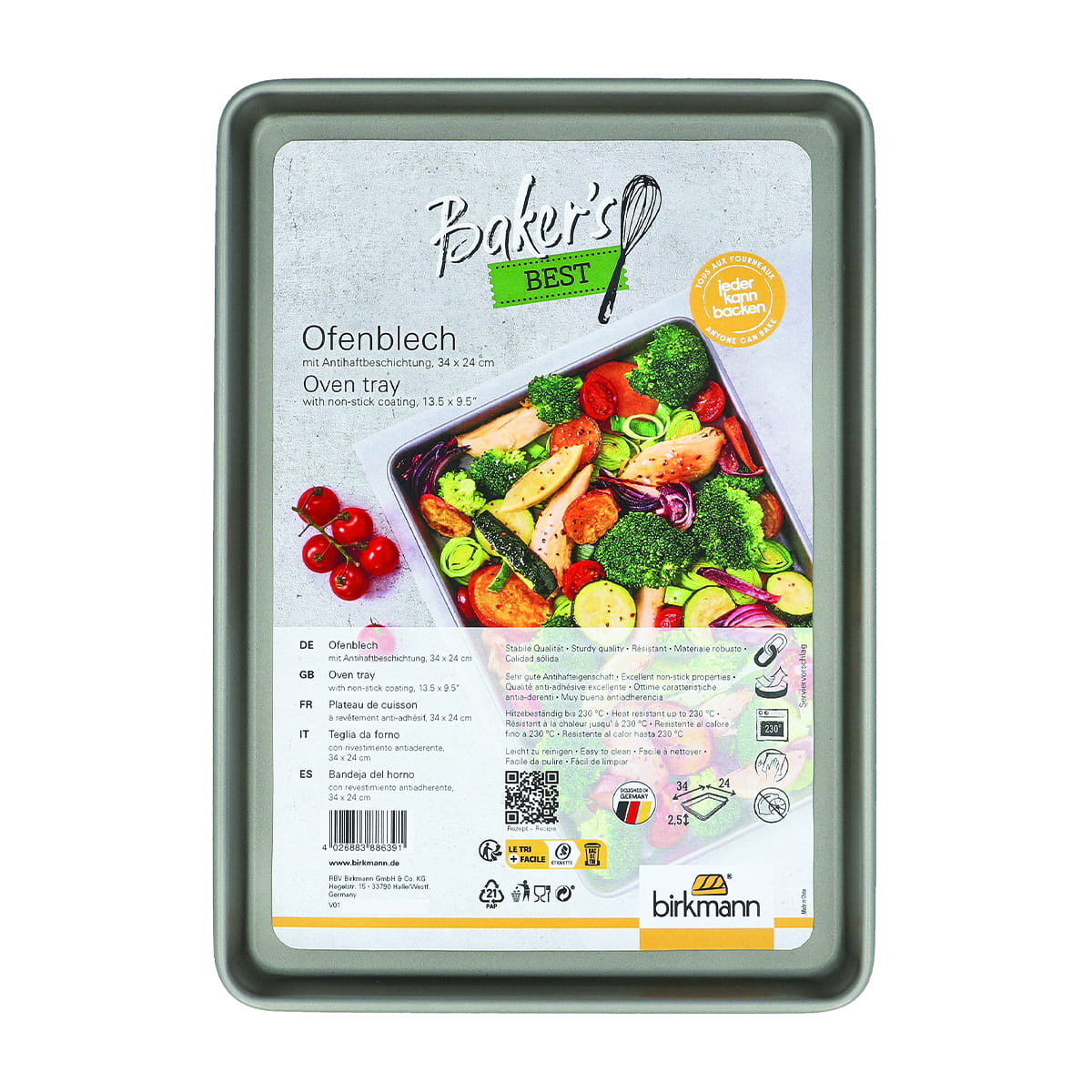 Blaszka do piekarnika 34 x 24 cm Baker Birkmann 886 391