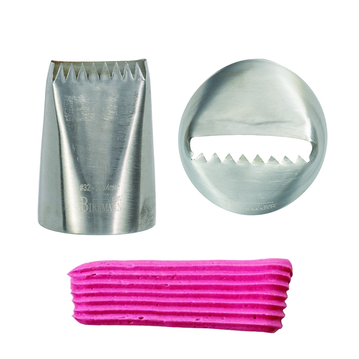 Duża, dwustronna końcówka do tynkowania i dekoracji tortów numer 32,  Birkmann 411395