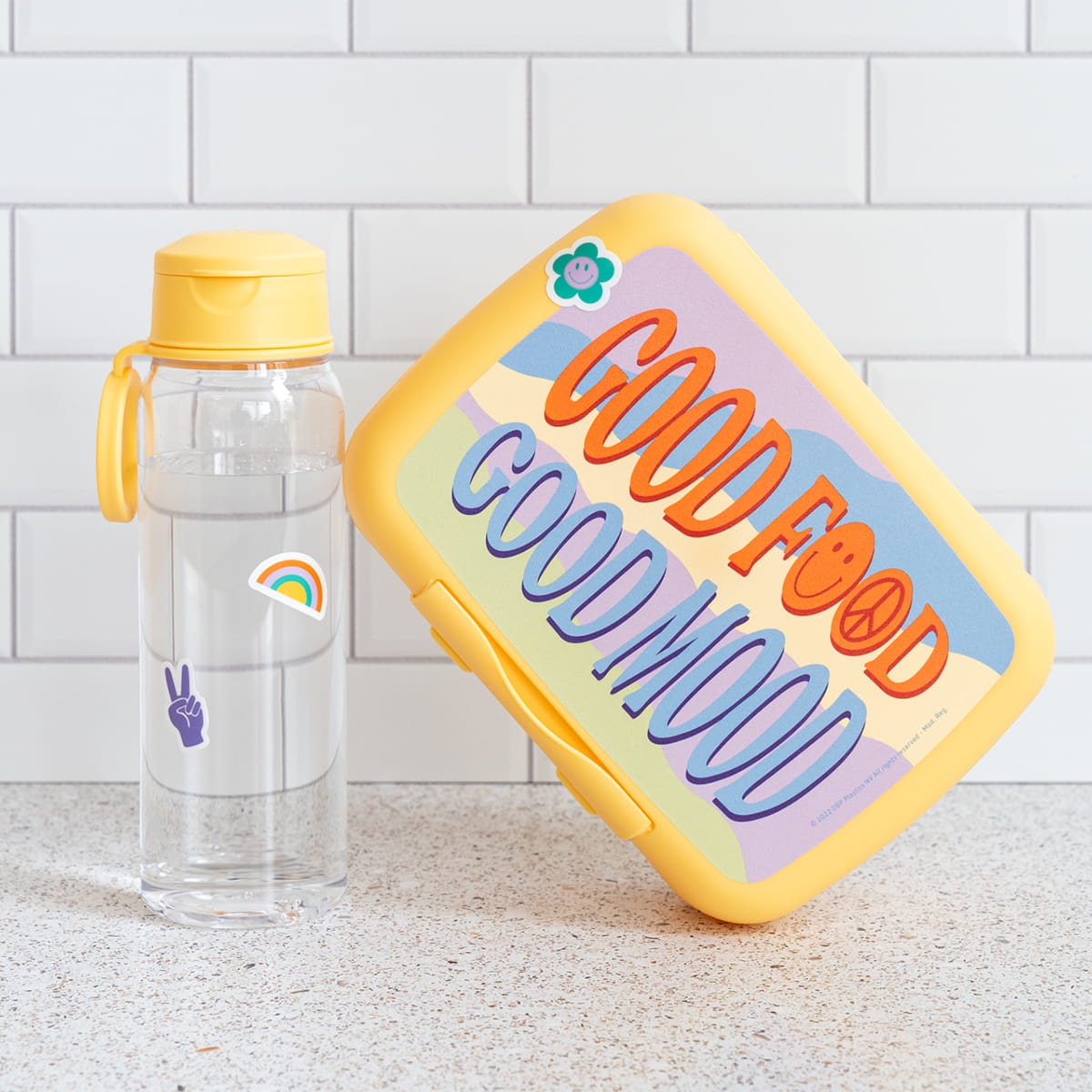 Butelka na wodę  do szkoły i lunchbox 500 ml Flower Power 5410801425004