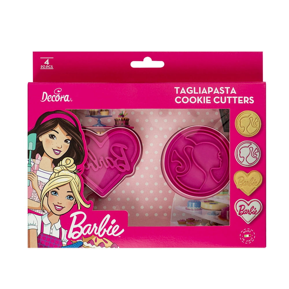 Różowy zestaw do ciasteczek i ozdób cukierniczych Barbie Decora  0403000