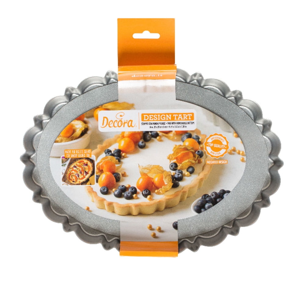 Okrągła forma do pieczenia tarty z karbowanym brzegiem 29 cm, Decora 0075055