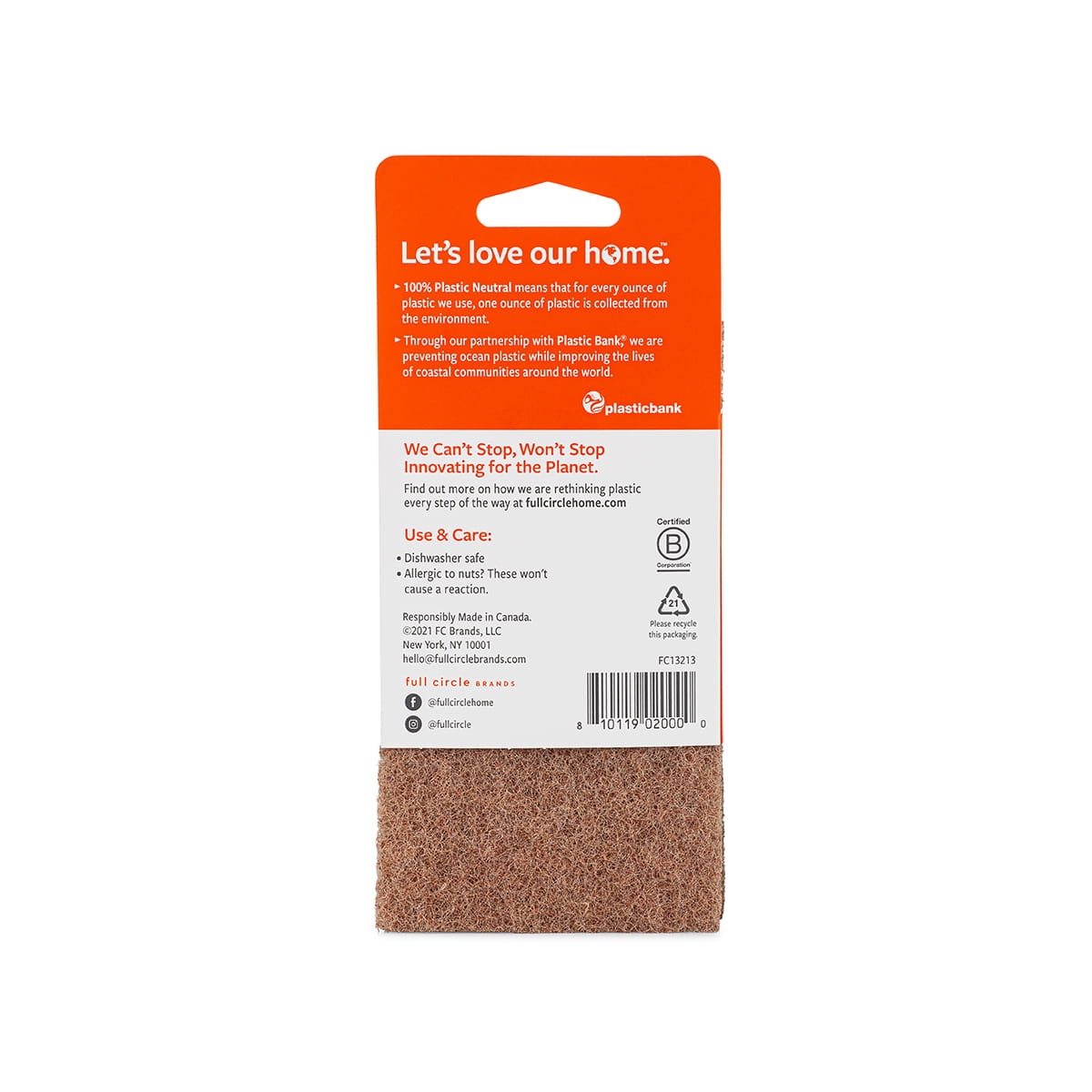 Gąbka do czyszczenia naczyń kokos FC13213 w bakeshop.pl