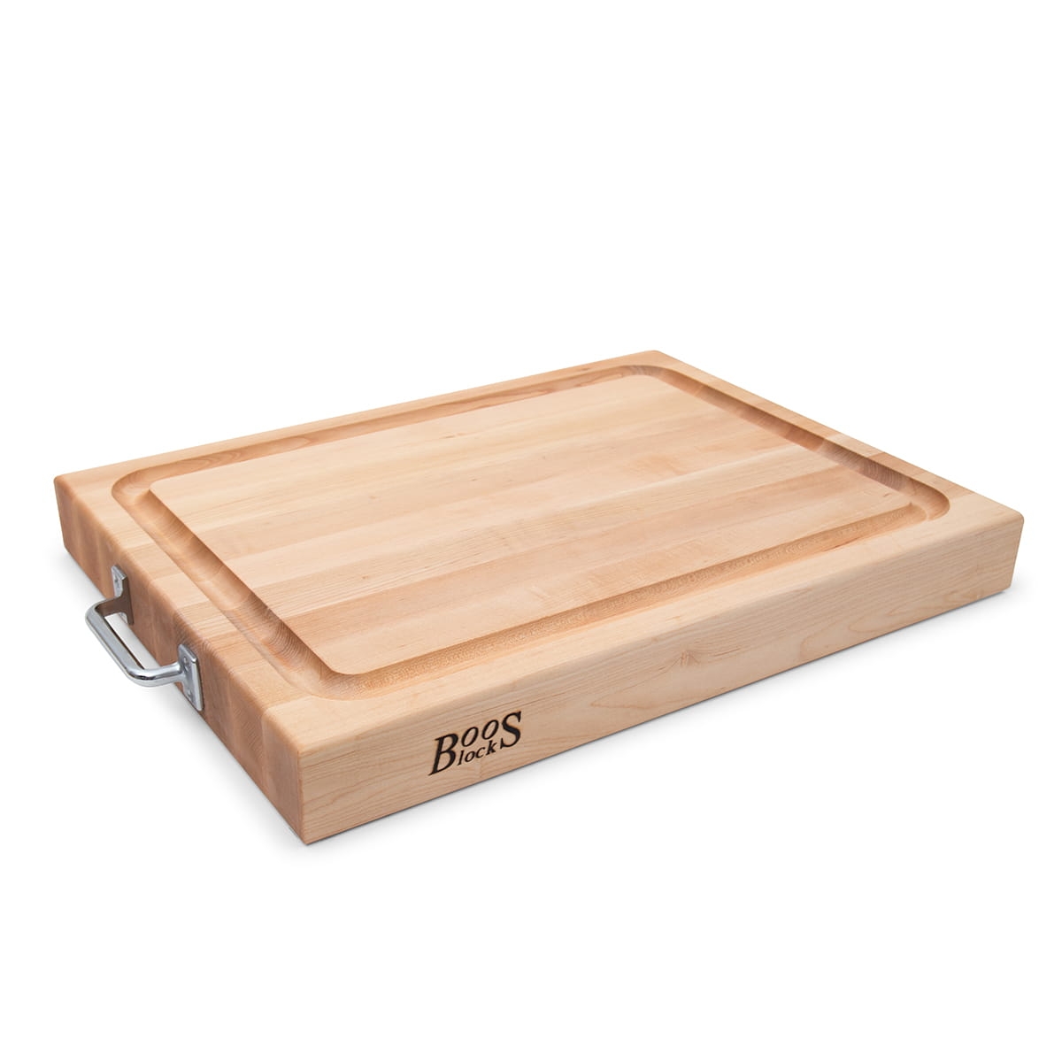 Deska do krojenia klon ze stalowymi uchwytami - 61x46x6cm / Boos Blocks BB-19 w bakeshop.pl