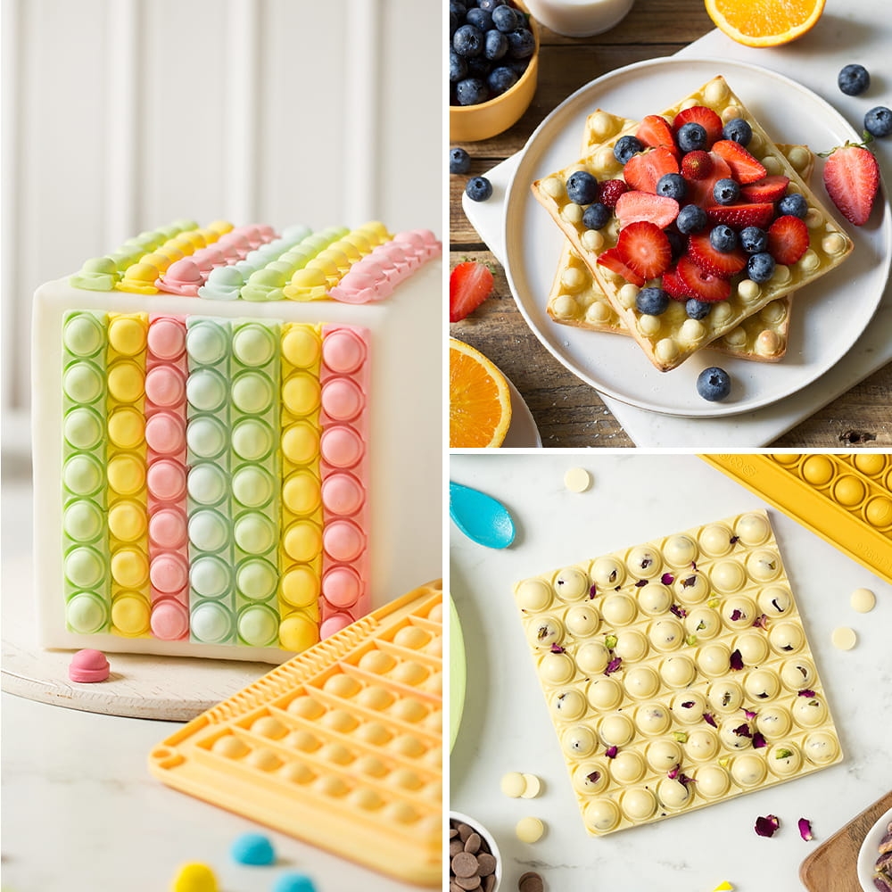 Forma silikonowa POP it - do kontaktu z żywnością, kwadratowa - Decora 9260421 - w sklepie bakeshop.pl
