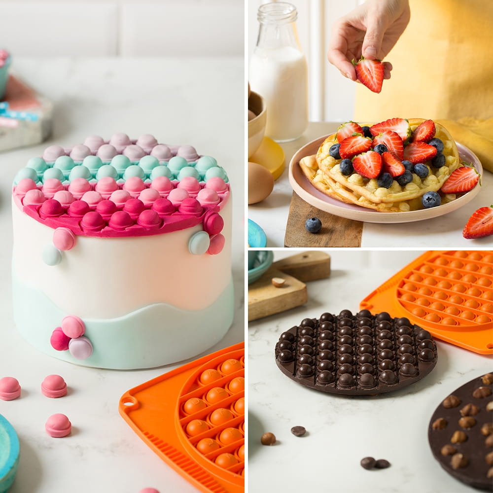 Forma silikonowa POP it - do kontaktu z żywnością, okrągła - Decora 9260420 - w sklepie bakeshop.pl