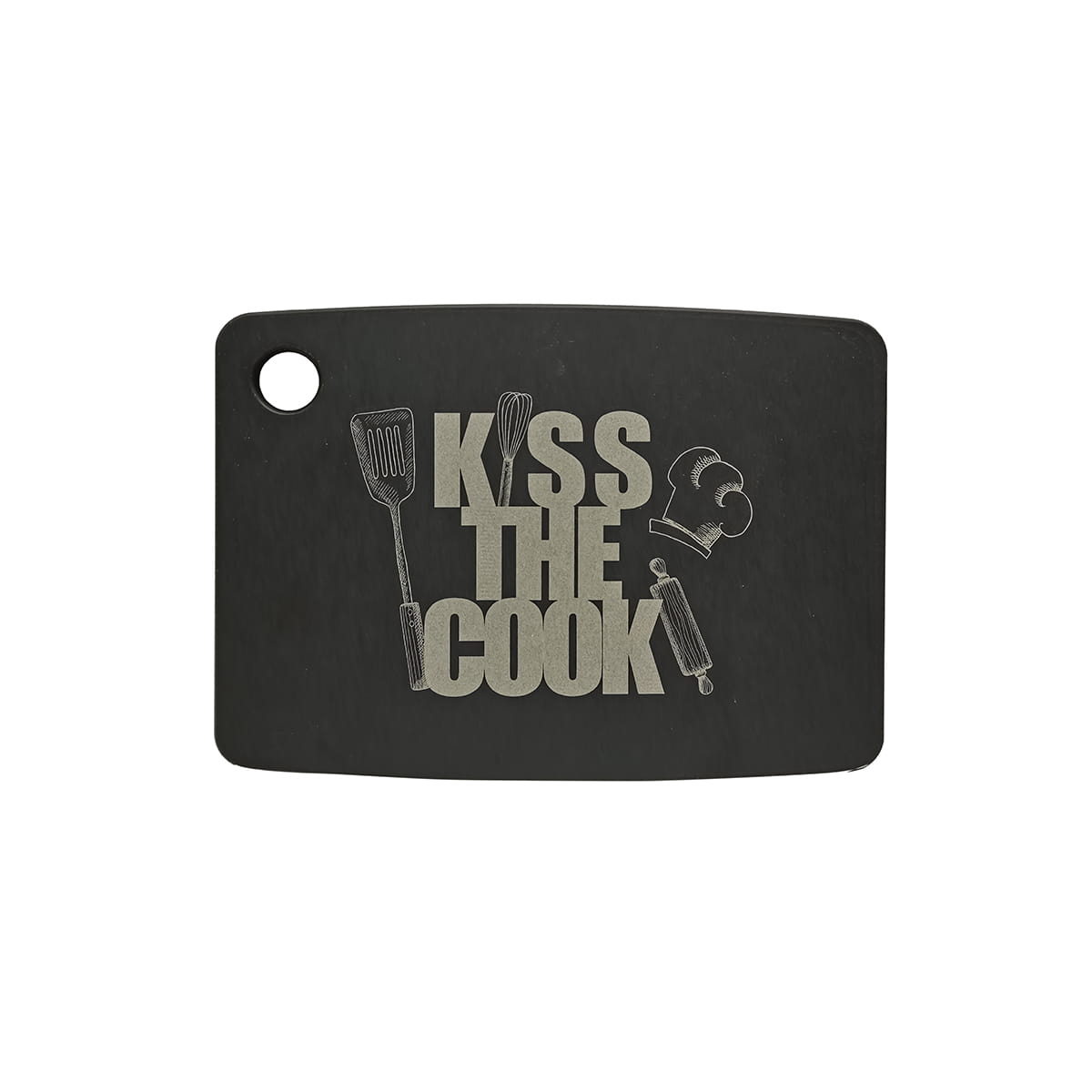 Deska kuchenna do krojenia z grawerem KISS THE COOK  Jade JD55-0051 w sklepie bakeshop.pl