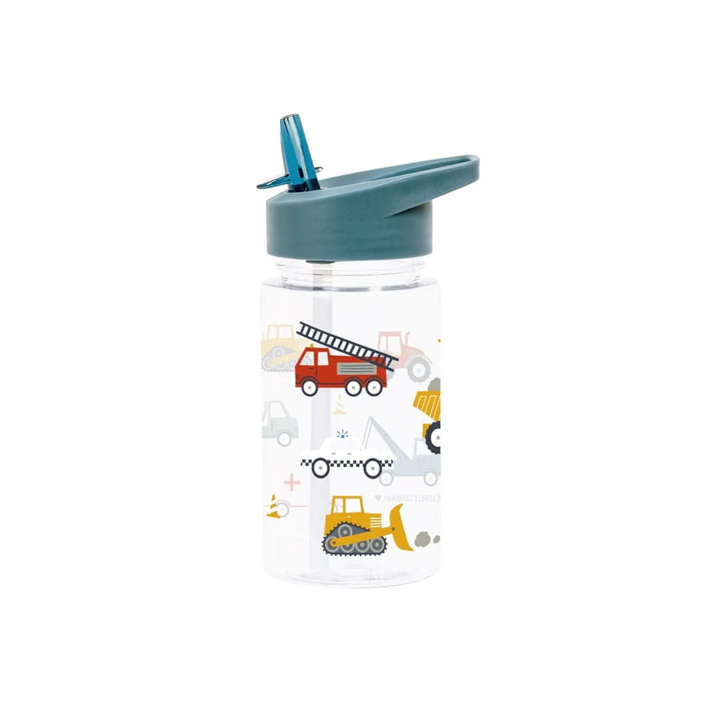 Butelka na wodę dla dzieci z grafiką pojazdów 0.45L / A Little Lovely Compnay w sklepie bakeshop.pl