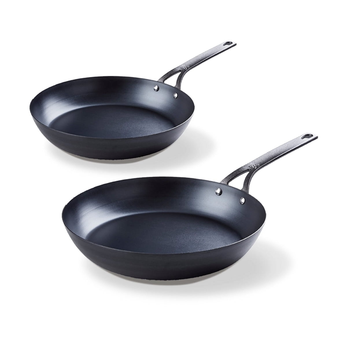 Patelnie ze stali węglowej  Black Steel 20 + 28 cm BK w bakeshop.pl