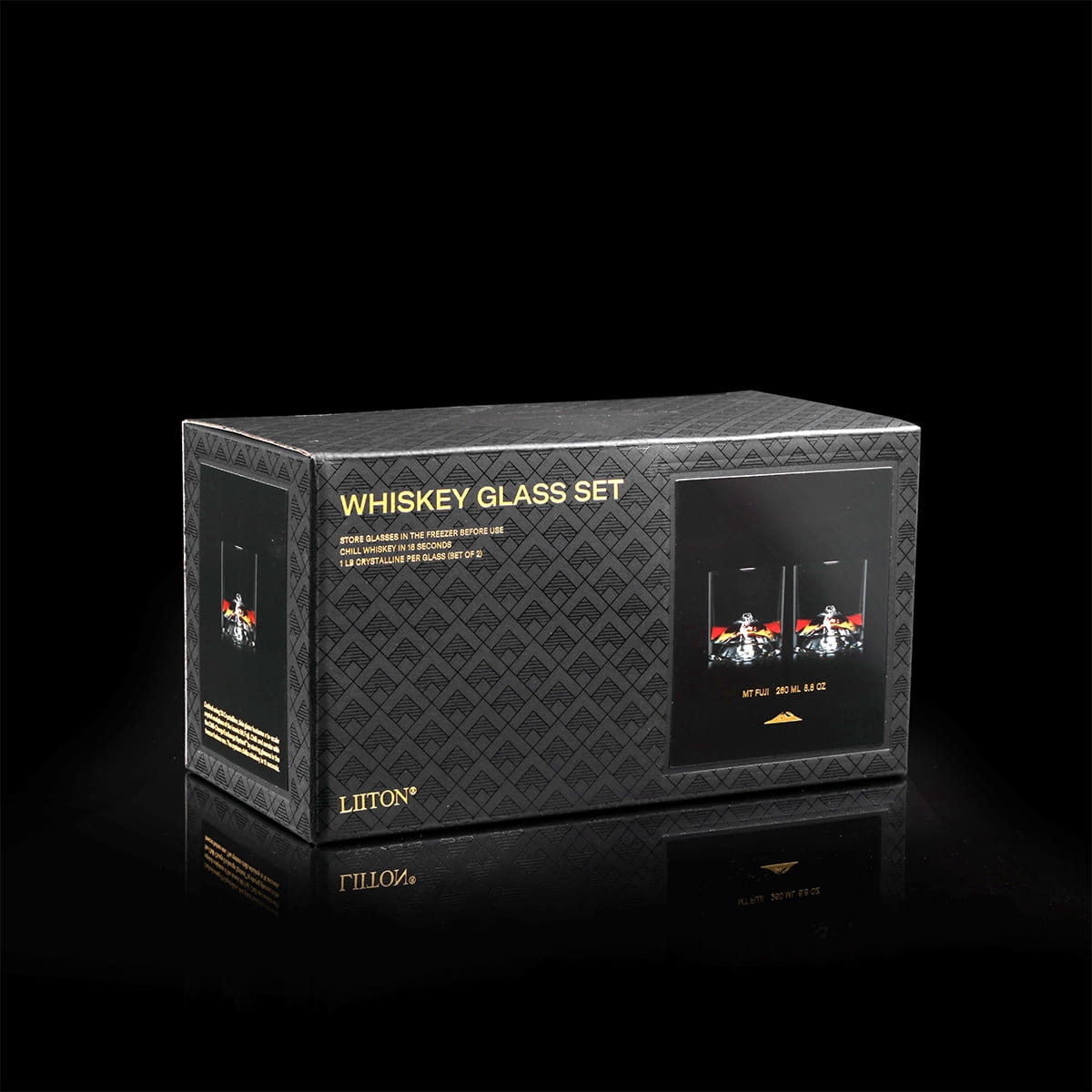 Dwie szklanki do whisky Fuji w eleganckim opakowaniu  L60200 zobacz na bakeshop.pl