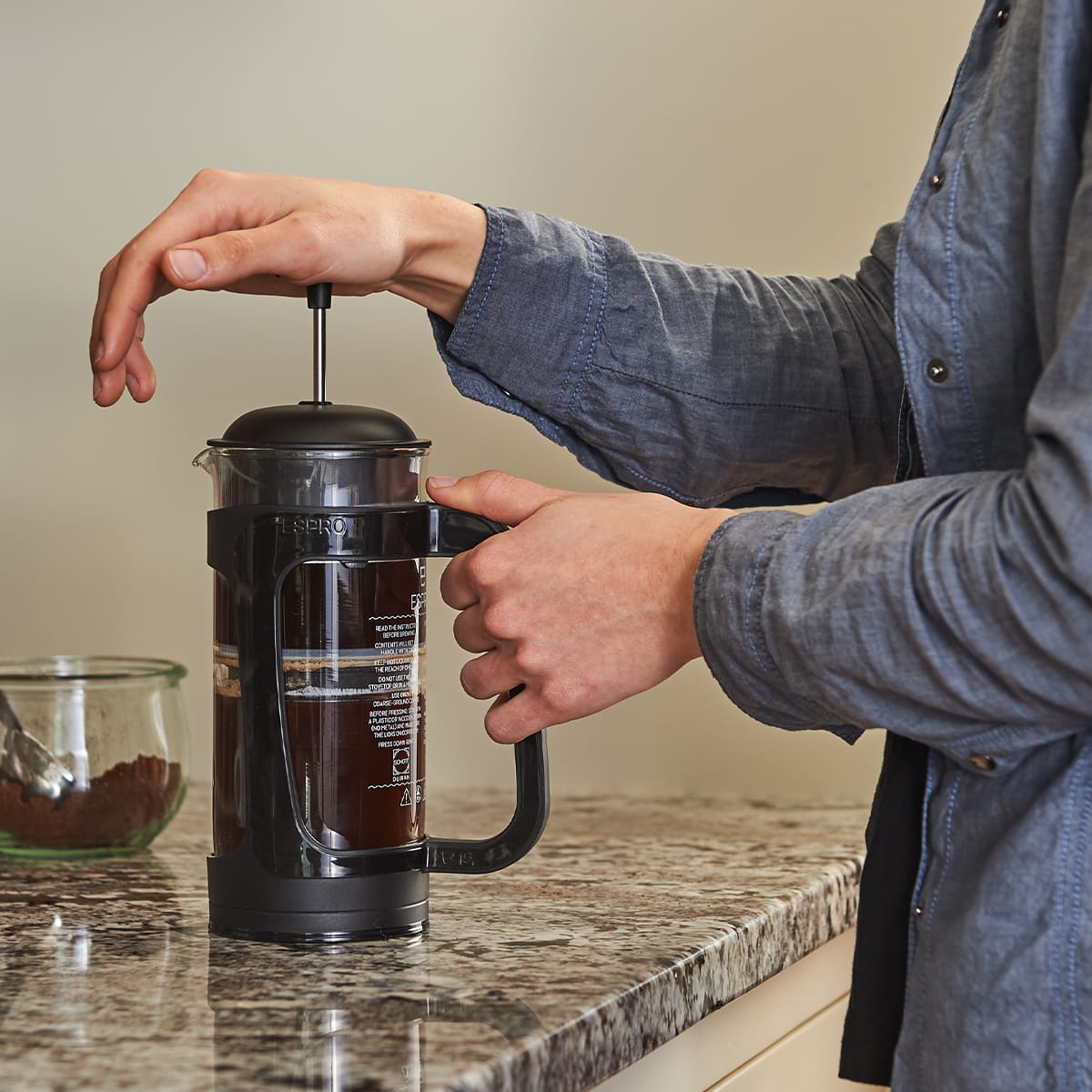 Zaparzacz tłokowy French Press P3 czarny 950 ml 1432C-BK dostępny na bakeshop.pl