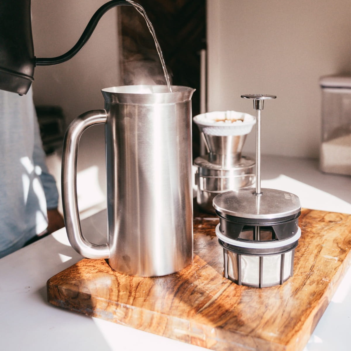 Espro French Press P7 stal szczotkowana 950 ml zawiera dwa mikrofiltry 1132C2dostępny na bakeshop.pl