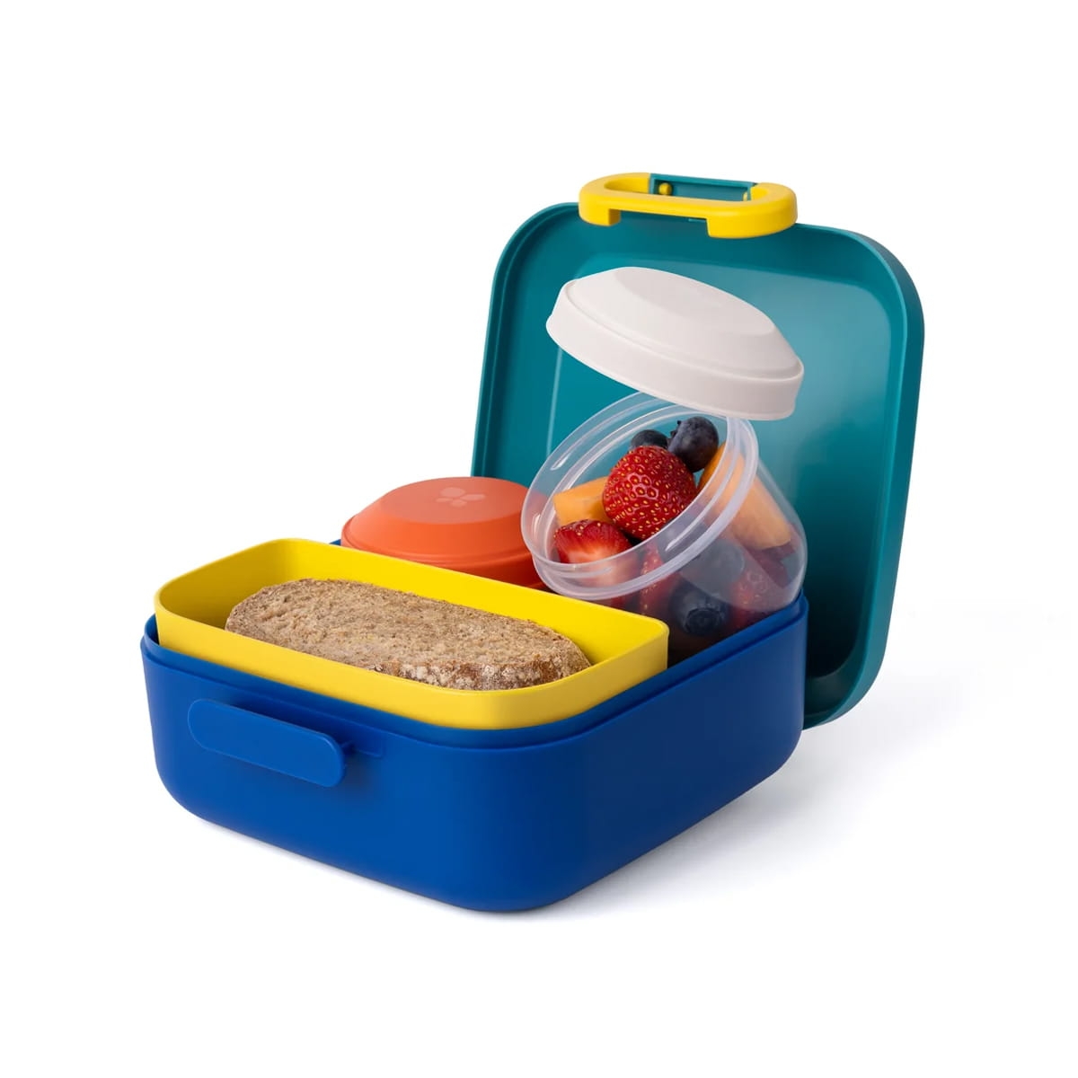 Kolorowy lunchbox z przegródkami, do szkoły - Rikko Midnight Lagoon