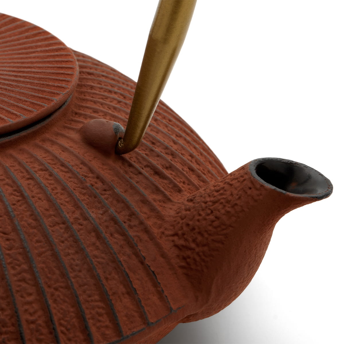 Dzbanek z żeliwa w kolorze czerwonym o pojemności 1,1 L z sitkiem oraz pokrywką 153030 wejdź na bakeshop.pl