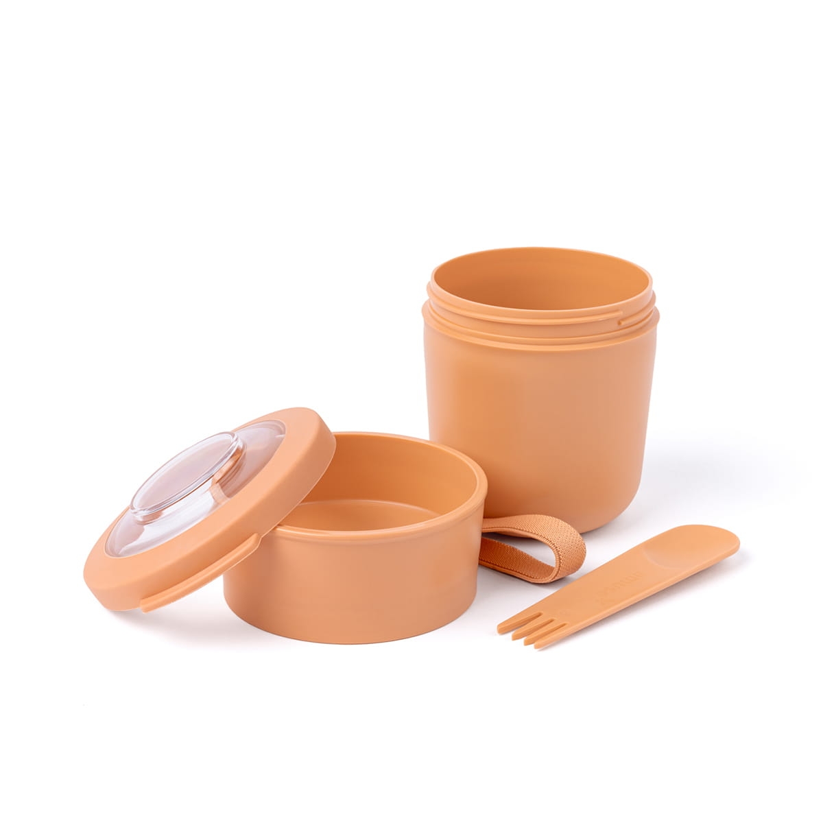 Praktyczny pojemnik na drugie śniadanie w pięknym brzoskwiniowym kolorze A-000482 już na bakeshop.pl