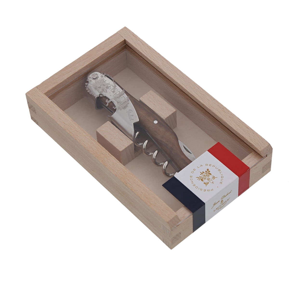 Korkociąg do wina w eleganckim drewnianym pudełku L0013850D14345 zobacz na bakeshop.pl