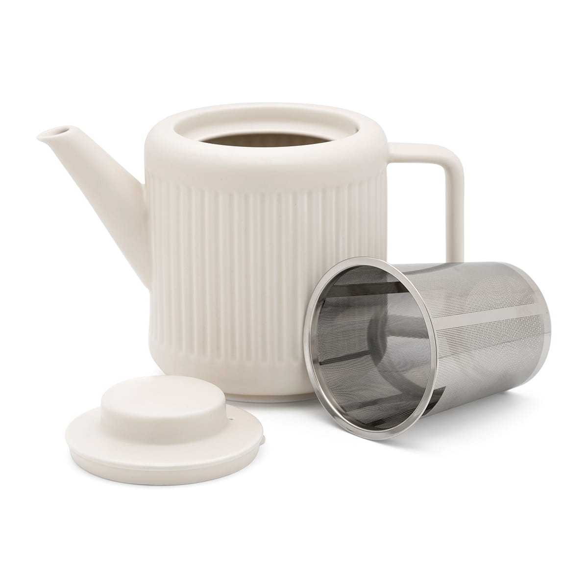 Dzbanek z porcelany z duzym sitkiem i pokrywką 147050 znajdziesz na bakeshop.pl