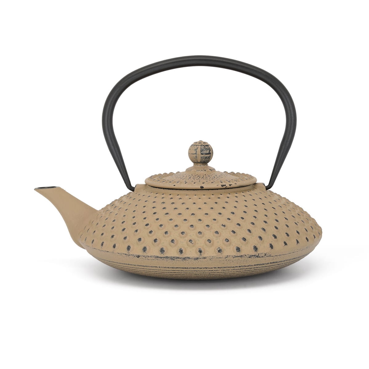 Dzbanek żeliwny z rączką w kolorze beżowym 153092 bakeshop.pl