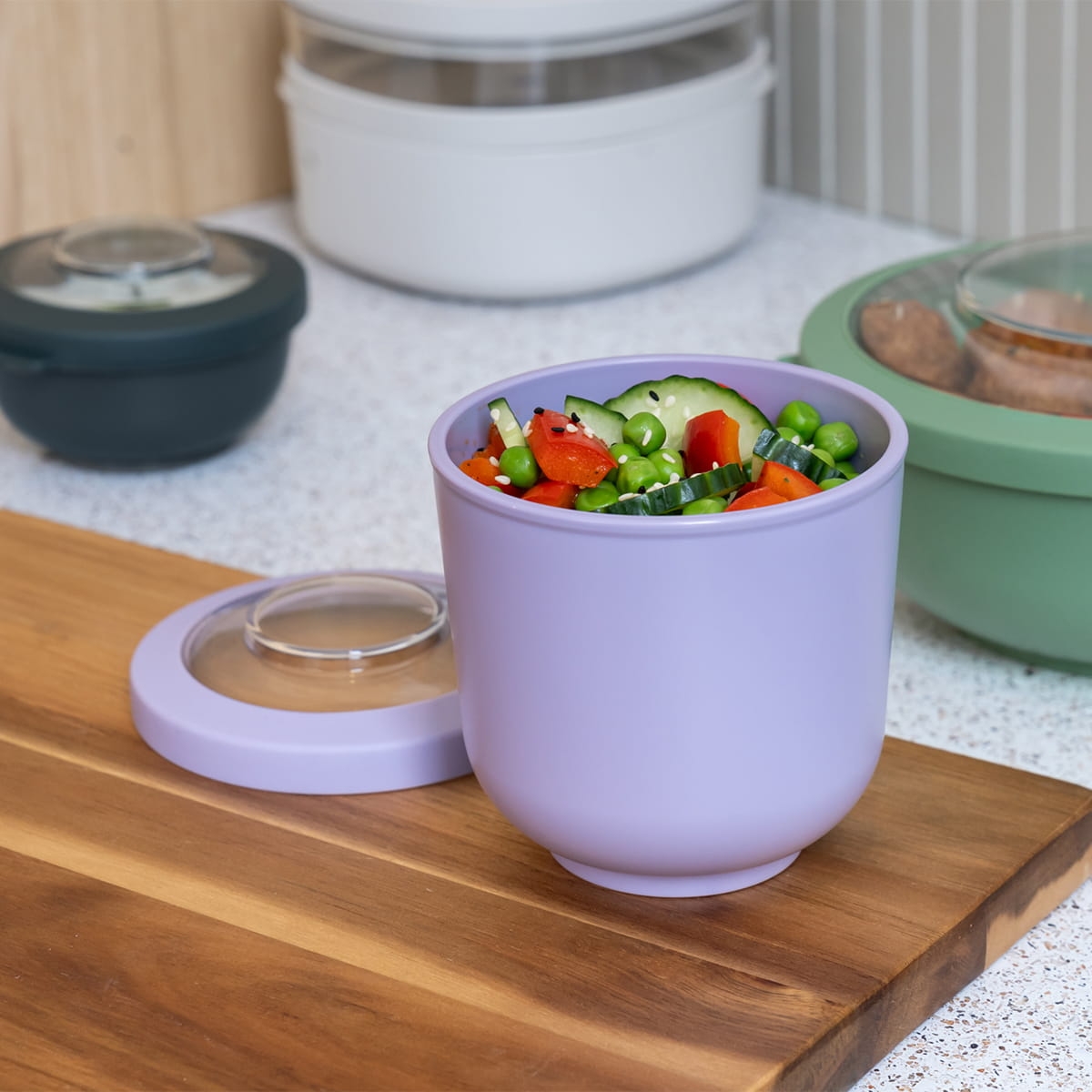 Lunchbox na sałatkę z tritanową pokrywką  A-000462 sprawdź na bakeshop.pl