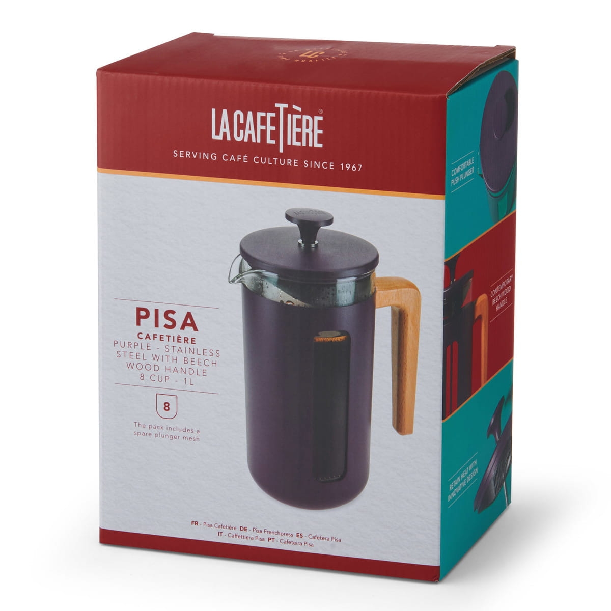 Pudełko prezentowe kawiarki french press 1 l LCPISA8CPPUR teraz na bakeshop.pl