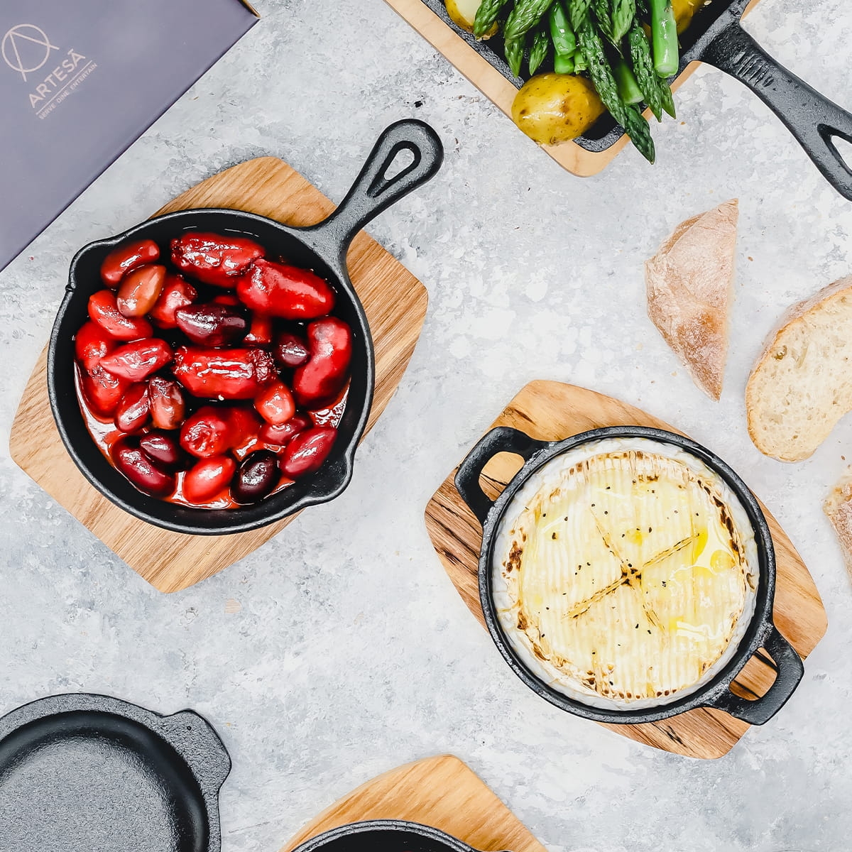 Mała patelnia z deską do serwowania 13,5 cm / Artesà ARTFRY20