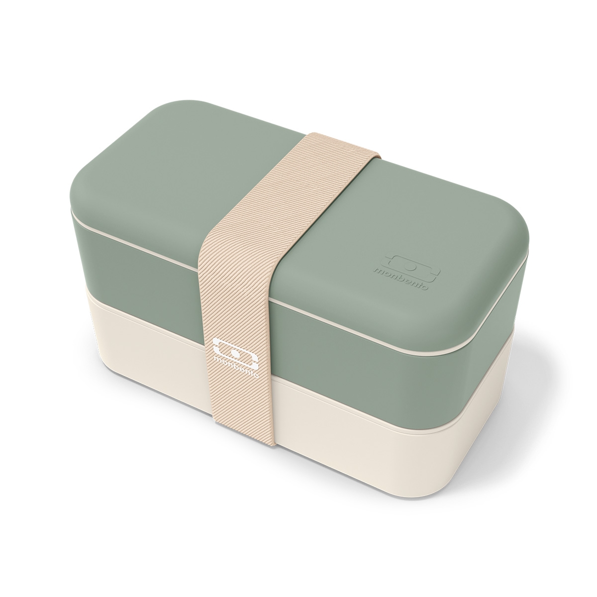 Monbento Original 1 L Natural Green – lunchbox bento dwupoziomowy