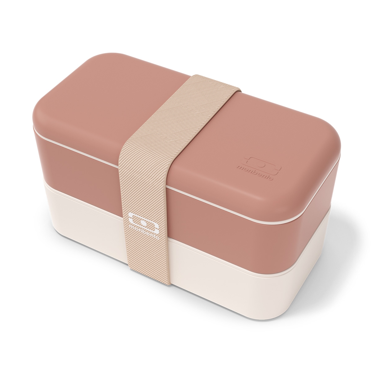 Lunchbox Monbento Original 1 L Rosa Moka z gumką