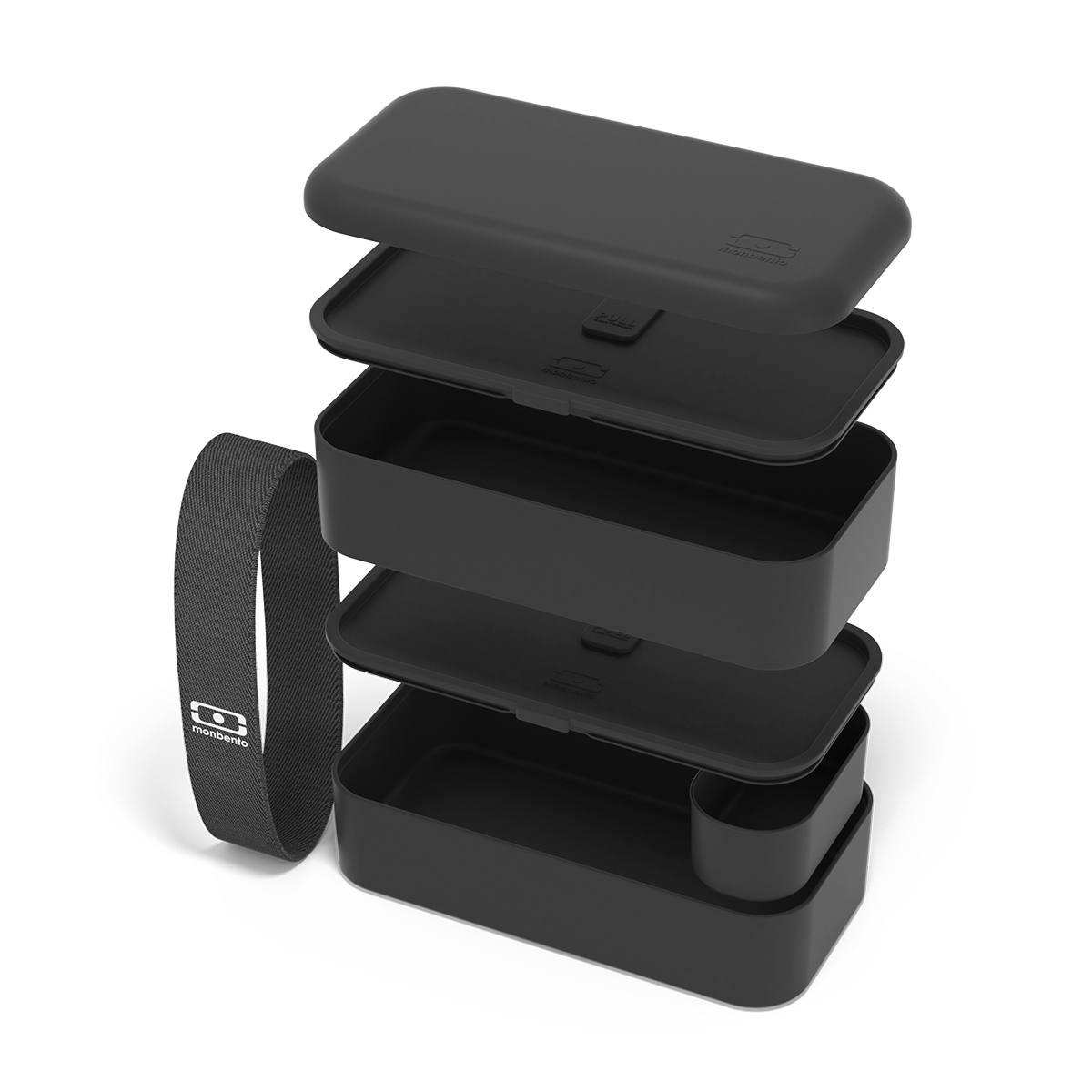 Wnętrze lunchboxa Monbento Original Black Onyx 1 L