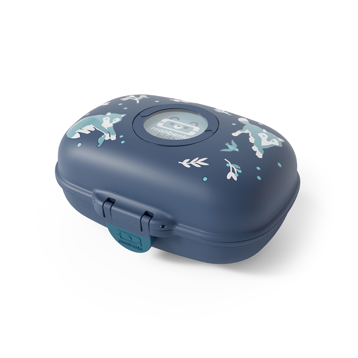Monbento MB Gram niebieski lunchbox z motywem wilczka