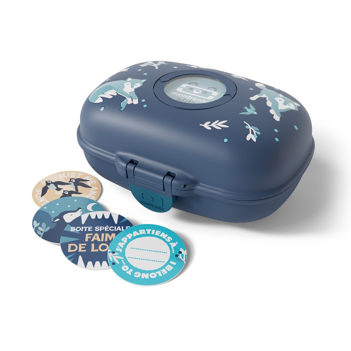 Monbento MB Gram niebieski granatowy lunchbox z wymiennymi tokenami