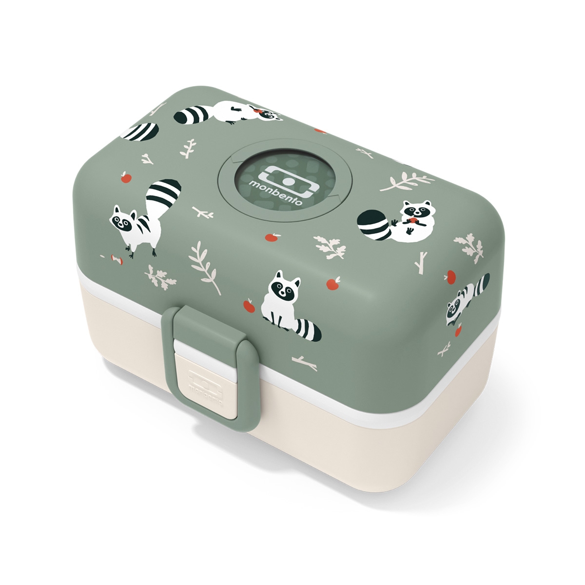 Monbento MB Tresor zielony lunchbox z motywem szopa pracza