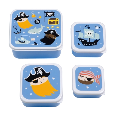 Lunchbox dla dzieci PIRATES - zestaw 4 szt. / A Little Lovely Company