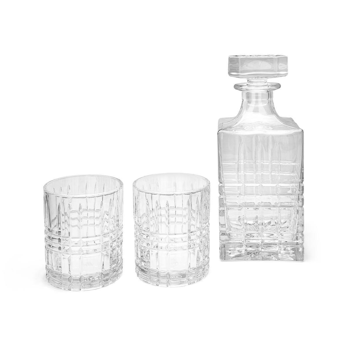 Zestaw do whisky Aspiran Leopold Vienna – karafka 750 ml i dwie szklanki.