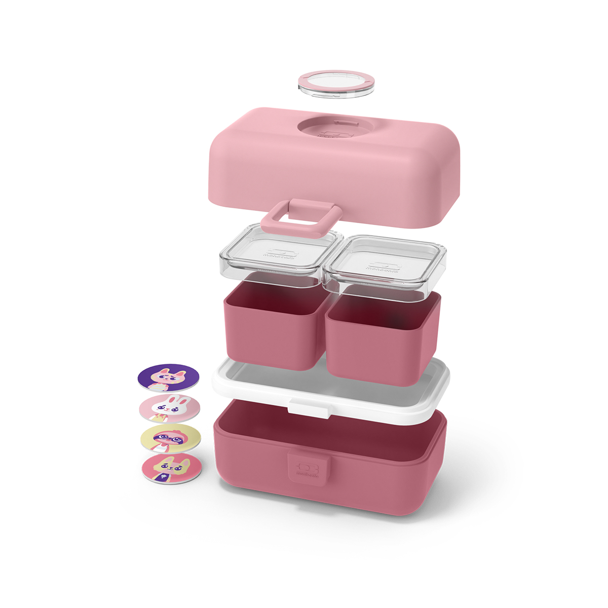 Wymiary lunchbox dla dzieci Tresor 800 ml Monbento Pink Blush
