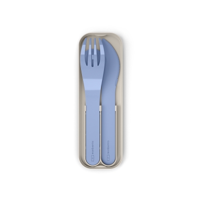 Monbento sztućce na wynos w etui Pocket Color Blue Infinity