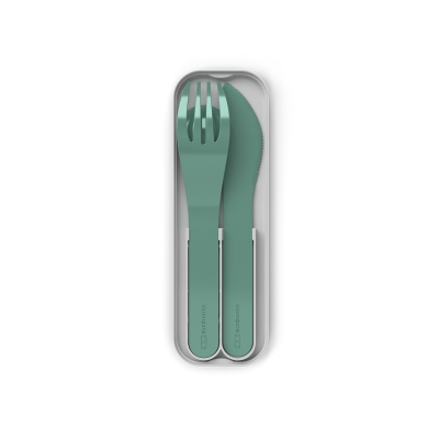 Monbento sztućce na wynos w etui Pocket Color Green Forest