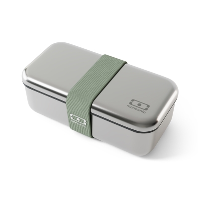 Monbento Sense bento lunchbox ze stali nierdzewnej 0,7 l | Green Natural