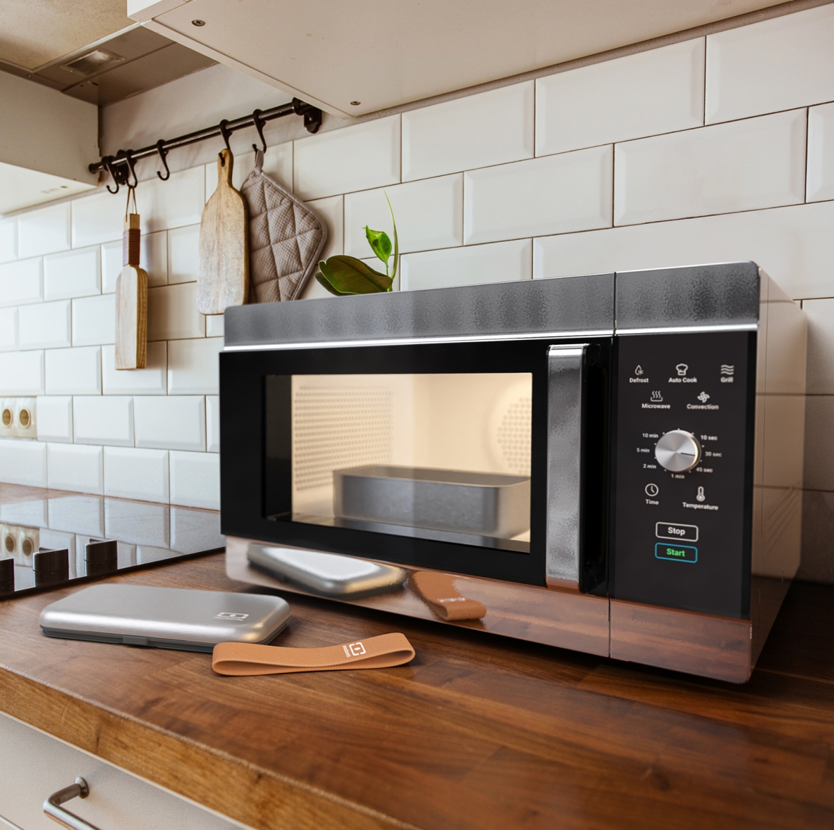 stalowe pudełko na jedzenie na wynos – Monbento - do uzytku w mikrofalówce