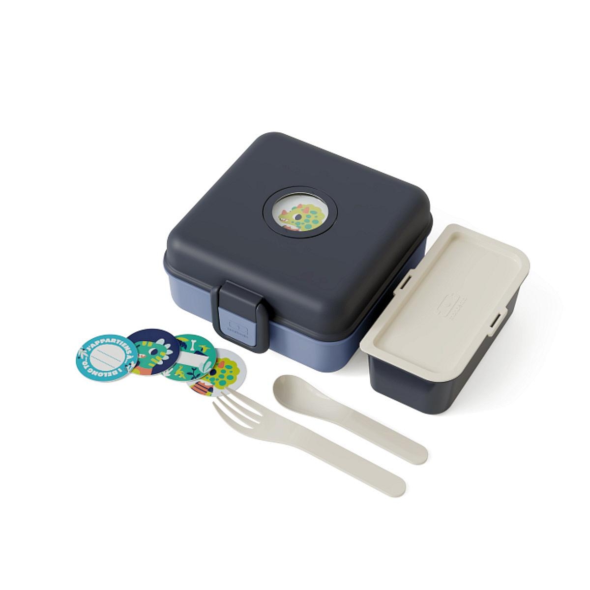 Monbento Snacky lunchbox dla dzieci 0,85L | Blue Infinity – niebieskie pudełko na przekąski