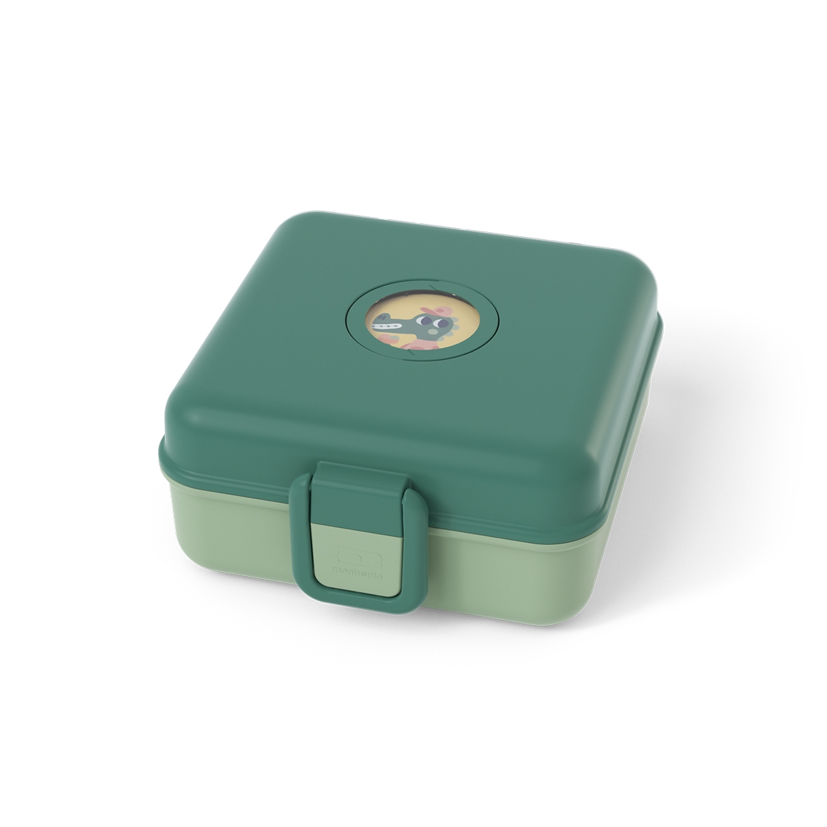 Monbento Snacky lunchbox dla dzieci 0,85L | Green Forest – zielone pudełko na przekąski