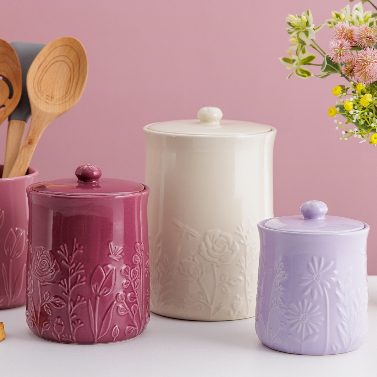 Pojemnik ceramiczny Mason Cash z pokrywką – idealny do przechowywania herbaty, kawy, herbaty, cukru, ryżu  i innych produktów sypkich