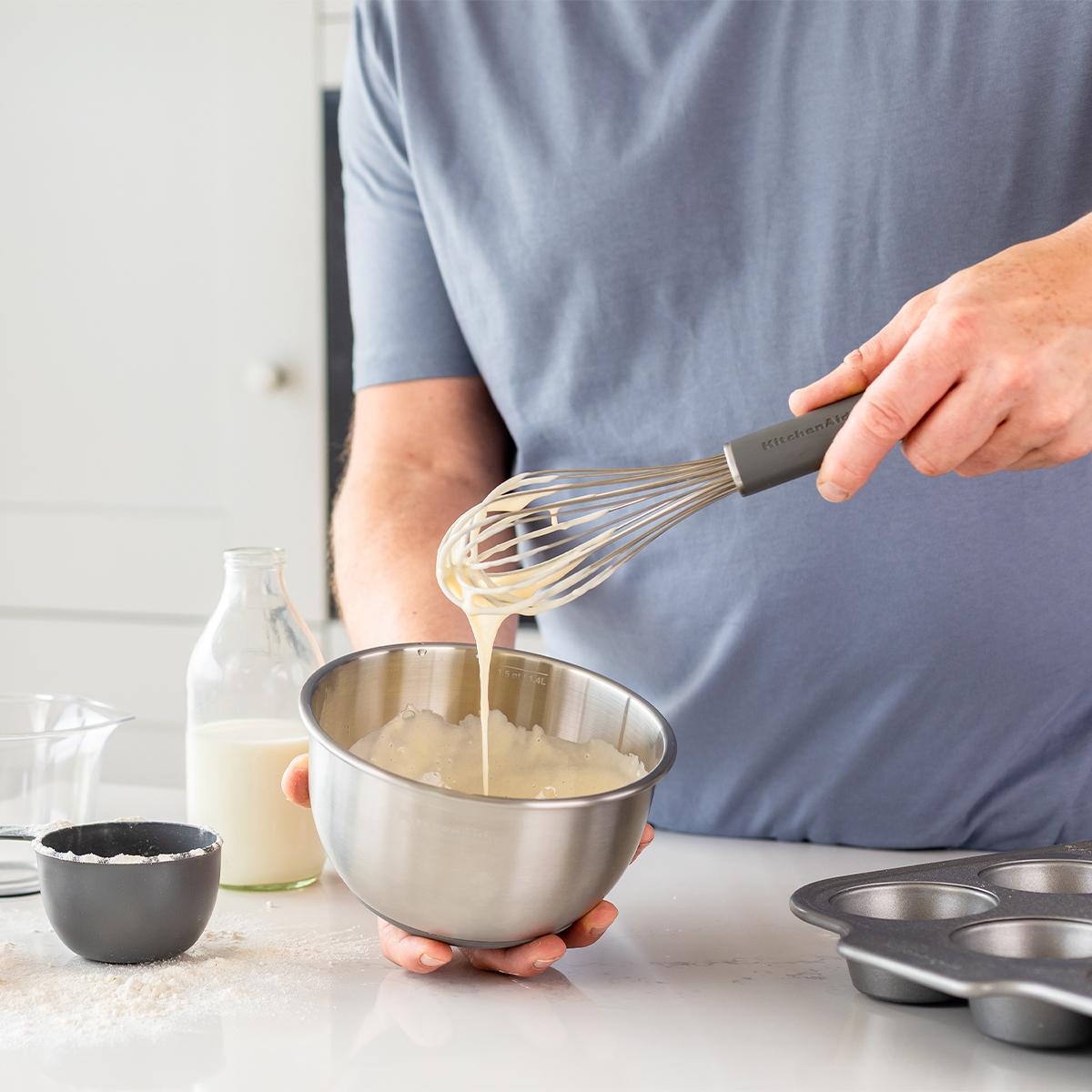 Trzepaczka uniwersalna szara KitchenAid